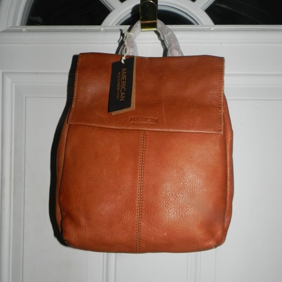 AMERICAN LEATHER CO. CO 💯% GENUINE LEATHER BACKPACK🎒BAG PURSE🆕SHIPS FAST⚡🚚 - Picture 5 of 14
